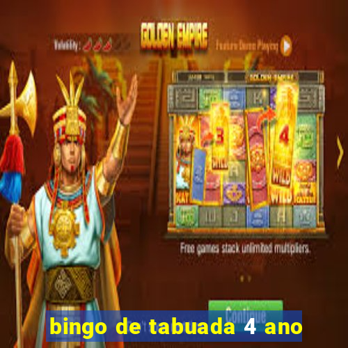 bingo de tabuada 4 ano